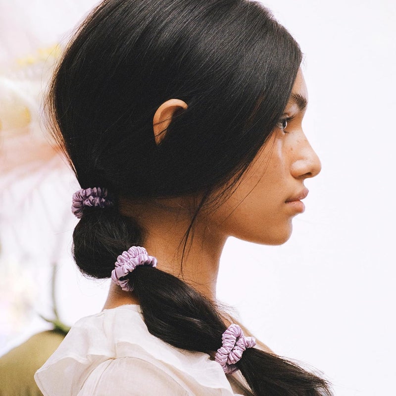 SLIP Skinny Scrunchies: Anti-Crease, Anti-Breakage Slipsilk™ Design Protects Delicate Hair | Includes 4 Pure Silk Scrunchies, Wildflower - Image 5